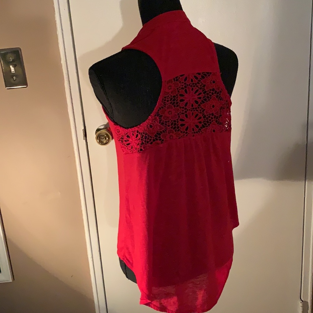 Casual or dressy Red top Size M